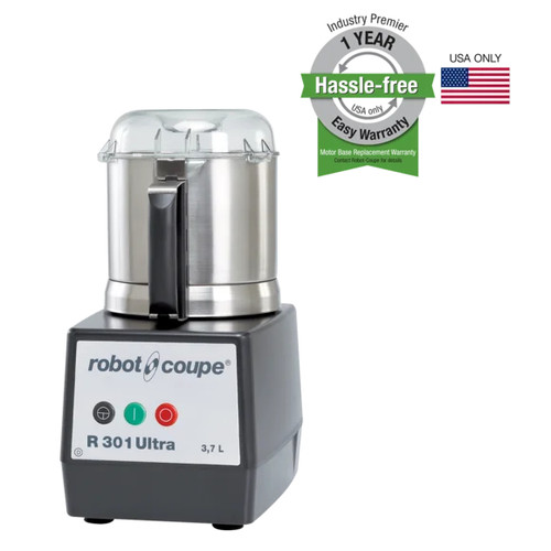 Robot Coupe R301UB 3.7 L. Stainless Steel Bowl D Series Cutter and Mixer - 120 Volts, 1-1/2 HP