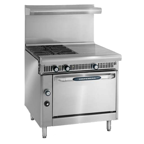 Imperial IHR-2-1HT 36" Gas Heavy Duty Range - 150,000 BTU