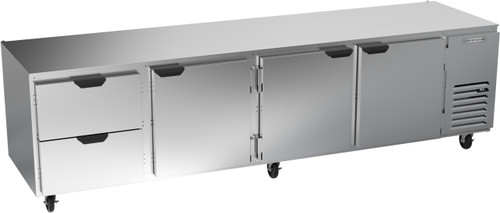 Beverage Air UCRD119AHC-2 119"W Four-Section Reach-In Undercounter Refrigerator