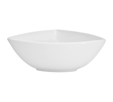CAC China TUP-B6 15 Oz. Super White Porcelain Triangular Triumph Bowl (3 Dozen Per Case)