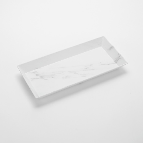 American Metalcraft MWMEL21 Plastic White Rectangular Platter