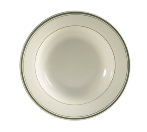 CAC China GS-125 12.75" Dia. 30 Oz. American White Ceramic Round Greenbrier Pasta Bowl (1 Dozen)