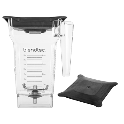 Blendtec 40-710-02 FourSide 75 Oz. Copolyester Jar Clear Black Lid - Pack of 2