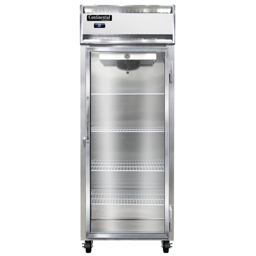 Continental Refrigerator 1RENGD 28.5" W One-Section Glass Door Reach-In Extra-Wide Refrigerator