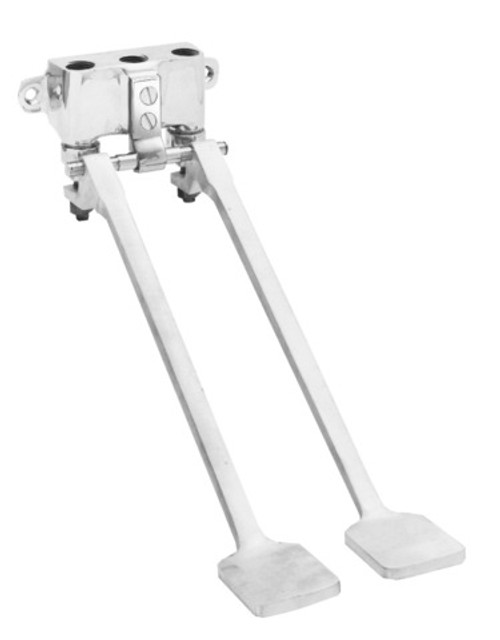 Fisher 3176 Wall Mount Double Pedal Polished Chrome Control Valve