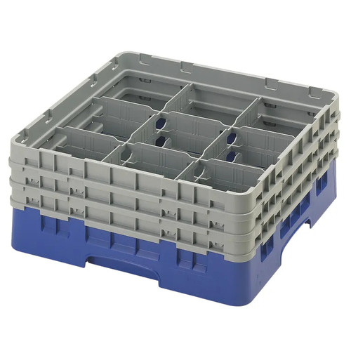 Cambro 9S638186 Camrack Glass Rack With (3) Soft Gray Extenders - 3 Cases