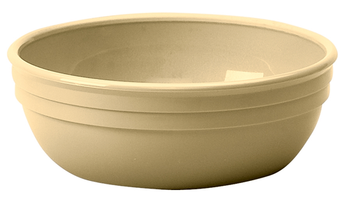 Cambro 100CW133
 5"
 12-1/2 oz
 PolyCarbonate
 Beige
 Round
 Camwear Nappie Bowl - 48/Case