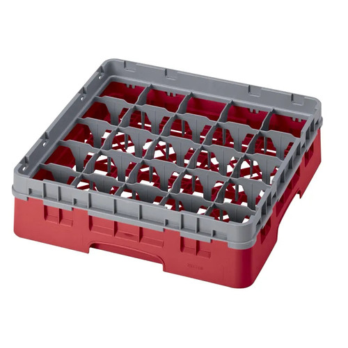 Cambro 25S318163 Camrack Glass Rack With Soft Gray Extender - 5 Cases