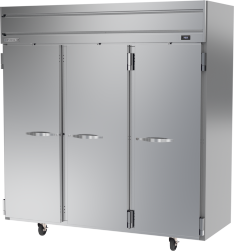 Beverage Air HFS3HC-1S 78" W Three-Section Solid Door Reach-In Horizon Series Freezer - 208/230 Volts
