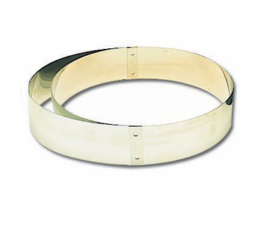Matfer Bourgeat 371420 14.12" ID 2"H Stainless Steel Round Tart Ring