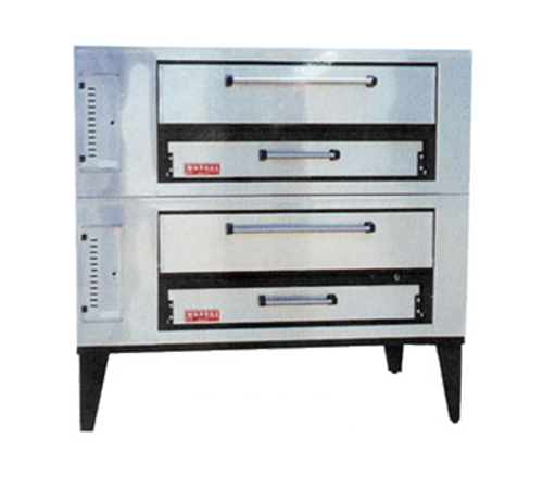 Marsal SD-448 STACKED-LP Liquid Propane Pizza Oven Double Deck 7"