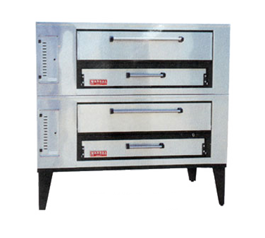 Marsal SD-448 STACKED-LP Liquid Propane Pizza Oven Double Deck 7"