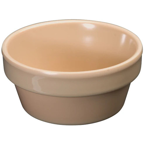 Winco MMSC-4
 3-1/4"
 4 Oz.
 Plastic
 Tan
 Round
 Sauce Cup/Ramekin
 12 Dozen (contains 1 Dozen)
