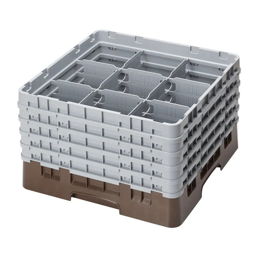 Cambro 9S958167 Camrack Glass Rack With (5) Soft Gray Extenders - 2 Cases
