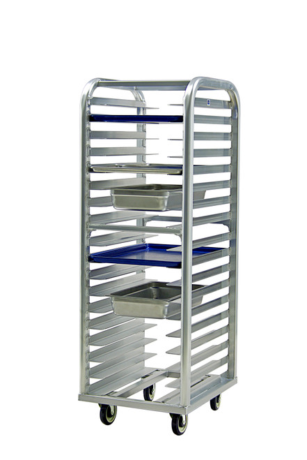 New Age 4338 64"H Lifetime Series Roll-In 18 Bun Pan Rack with 3" Spacing