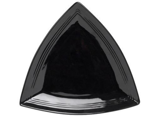 Tuxton CBZ-1248 Ceramic Black Triangular Plate (6 Each Per Case)