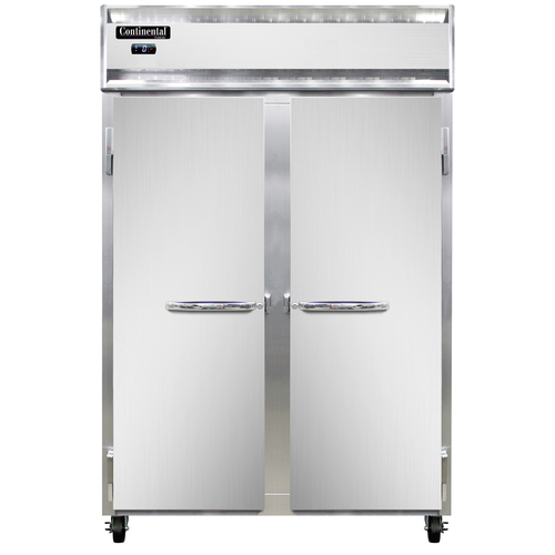 Continental Refrigerator 2FS-SS 52" W Two-Section Solid Door Reach-In Freezer - 115 Volts