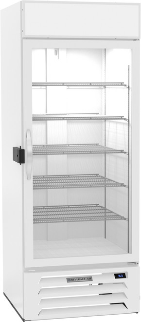 Beverage Air MMR27HC-1-W-IQ 31.25" W One-Section Glass Door MarketMax Refrigerated Merchandiser