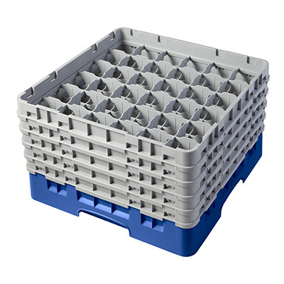 Cambro 36S958168 Camrack Glass Rack With (5) Soft Gray Extenders - 2 Cases