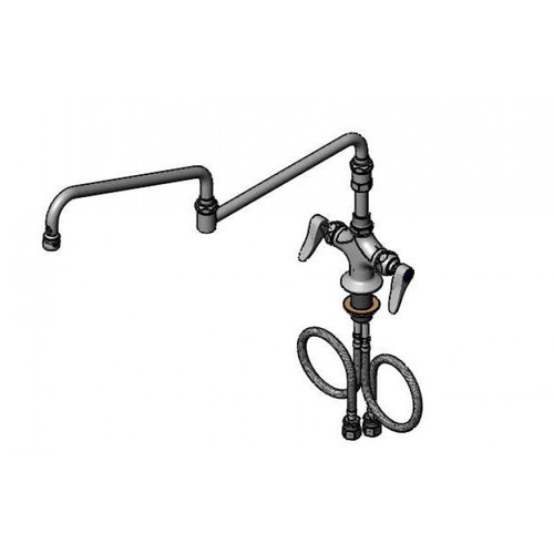 T&S Brass B-0268-03 Double Pantry Faucet deck mount 12"