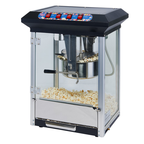 Winco POP-8B Countertop Showtime Popcorn Machine With Electric (1 Set)