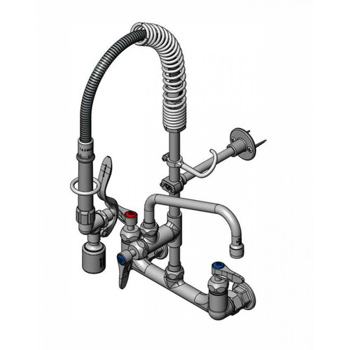 T&S Brass MPY-8WLN-08-CR Easyinstall Mini Pre-Rinse Unit 8" Adjustable Center