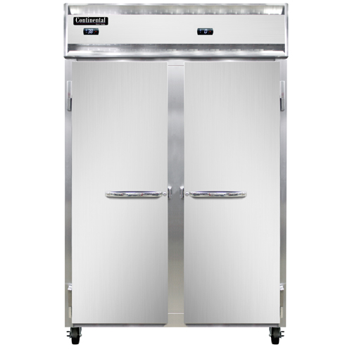 Continental Refrigerator 2RF 57" W Two-Section Solid Door Reach-In Refrigerator/Freezer
