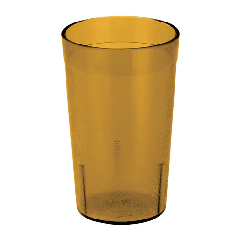 Winco PTP-05A 5 Oz. Amber Plastic Pebbled Tumbler