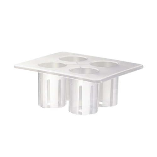 Cal-Mil 3300-RACK 13" W x 10.75" D Polycarbonate Clear Four Compartment Salad Dressing Caddy Rack Only