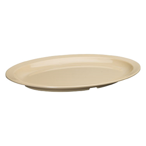Winco MMPO-139
 Plastic
 Tan
 Oval
 Platter
 4 Dozen (Contains 1 Dozen)