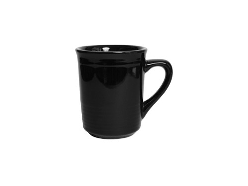 Tuxton CBM-085 3" 8 Oz. Ceramic Black Gala Mug (2 Dozen Per Case)