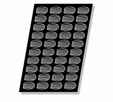 Matfer Bourgeat 336017 Flexipan Madeleine Mold 40 Per Sheet 1 Oz. Cap. 3"L x 1-3/4"W x 3/4"H Food Grade Silicone