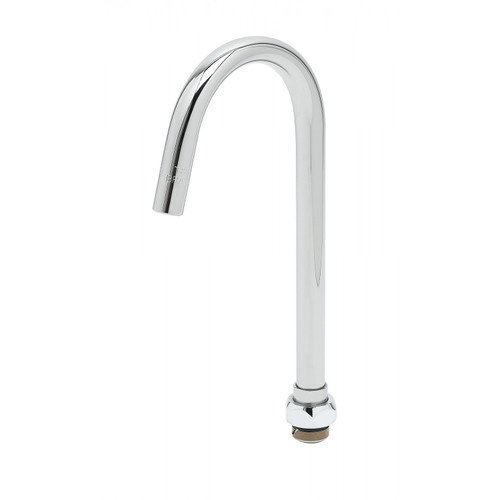 T&S Brass 179XP-F05 Nozzle swivel 4-1/4" spread gooseneck 0.5 GPM flow disc plain tip
