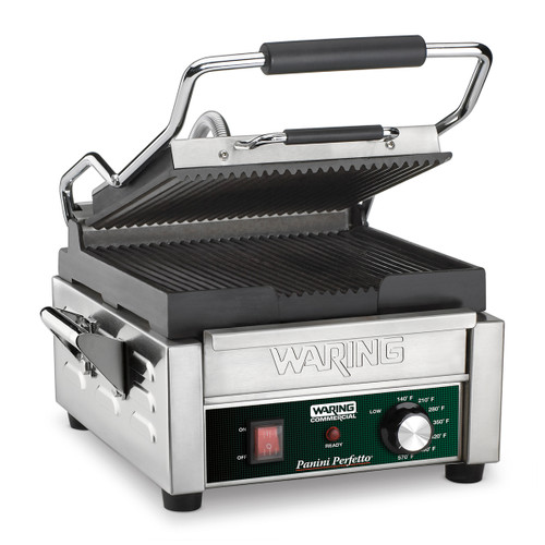 Waring WPG150B Electric Single Compact Panini Grill - 208 Volts