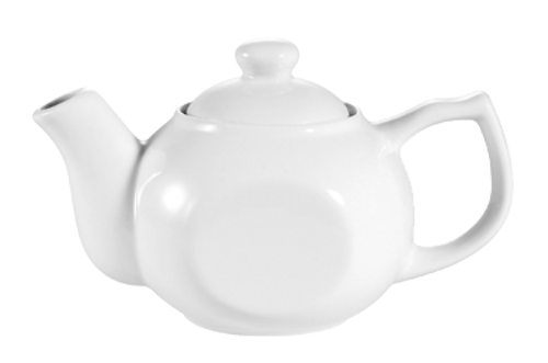 CAC China TPW-1 15 Oz Super White Porcelain Accessories Teapot (3 Dozen Per Case)