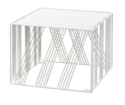 Cal-Mil 432-9-15 12"W x 12"D x 9"H Square White Wire Portland Riser