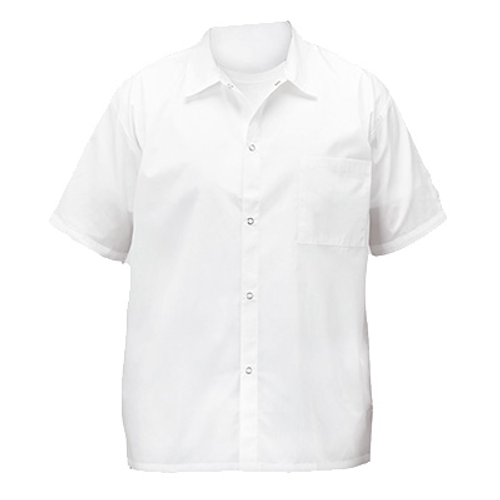 Winco UNF-1WXXL White Broadway Chef Shirt with Single Chest Pocket
