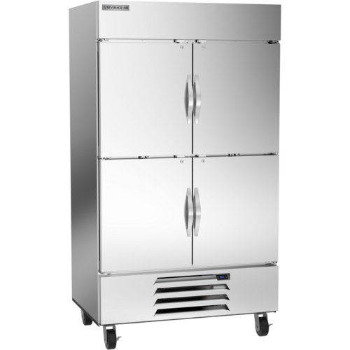 Beverage Air HBR44HC-1-HS 47" W Two-Section Solid Door Reach-In Horizon Series Refrigerator