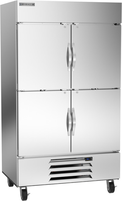 Beverage Air HBR44HC-1-HS 47" W Two-Section Solid Door Reach-In Horizon Series Refrigerator