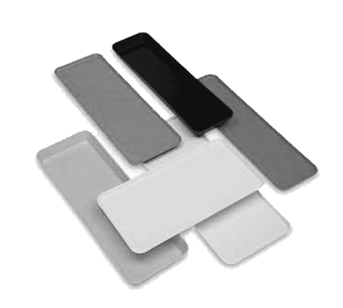 Cambro 6302MT148 6-9/16" x 30" x 2" White Rectangular Fiberglass Display Market Pan - 12/Case