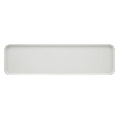 Cambro 6302MT148 6-9/16" x 30" x 2" White Rectangular Fiberglass Display Market Pan - 12/Case