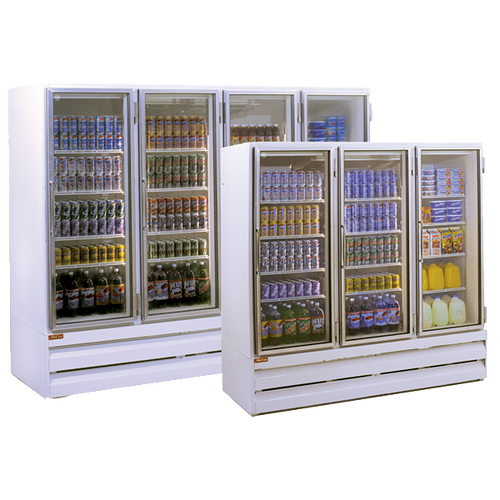 Howard McCray GR102BM-B 103.75" W Four-Section Glass Door Refrigerator Merchandiser