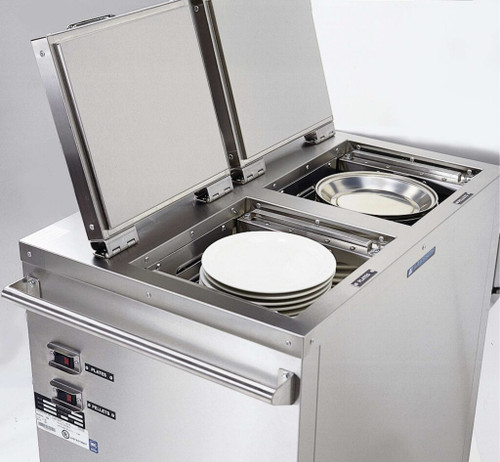 Lakeside 7500 Duo-Therm 36" W Stainless Steel Mobile Insulated Heated Pellet Dispenser - 220 Volts