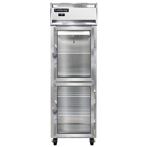 Continental Refrigerator 1FNGDHD 26" W One-Section Glass Door Reach-In Freezer - 115 Volts