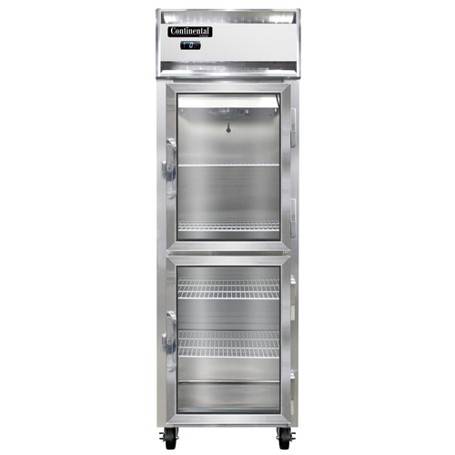 Continental Refrigerator 1FNGDHD 26" W One-Section Glass Door Reach-In Freezer - 115 Volts