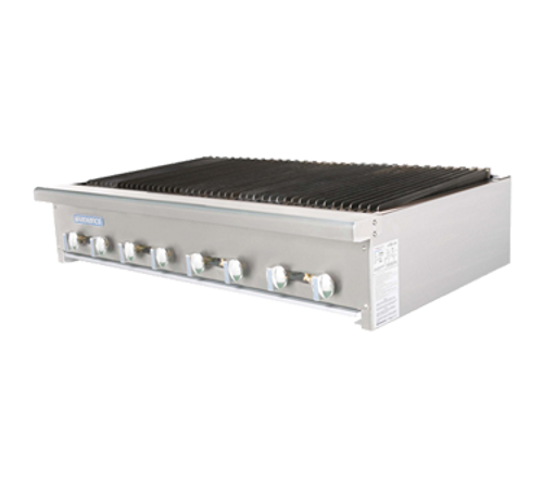 Turbo Air TARB-48-NG 48" Natural Gas Countertop Radiance Charbroiler - 120,000 BTU
