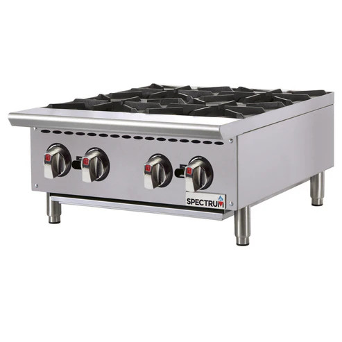 Winco NGHP-4 24" Natural Gas Countertop Hotplate - 100,000 BTU
