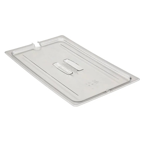 Cambro 10CWCHN135 12.75" W Clear Polycarbonate Notched Camwear Food Pan Cover