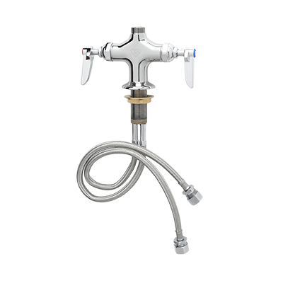T&S Brass B-0200-LNM Pantry Base double deck mounted lever handles 1-1/8"