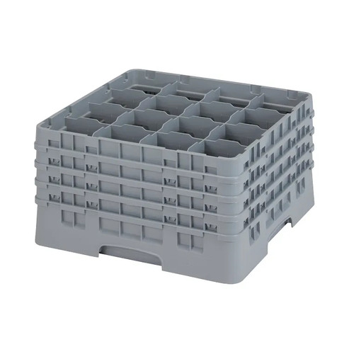 Cambro 16S900151 Camrack Glass Rack With (4) Soft Gray Extenders - 2 Cases